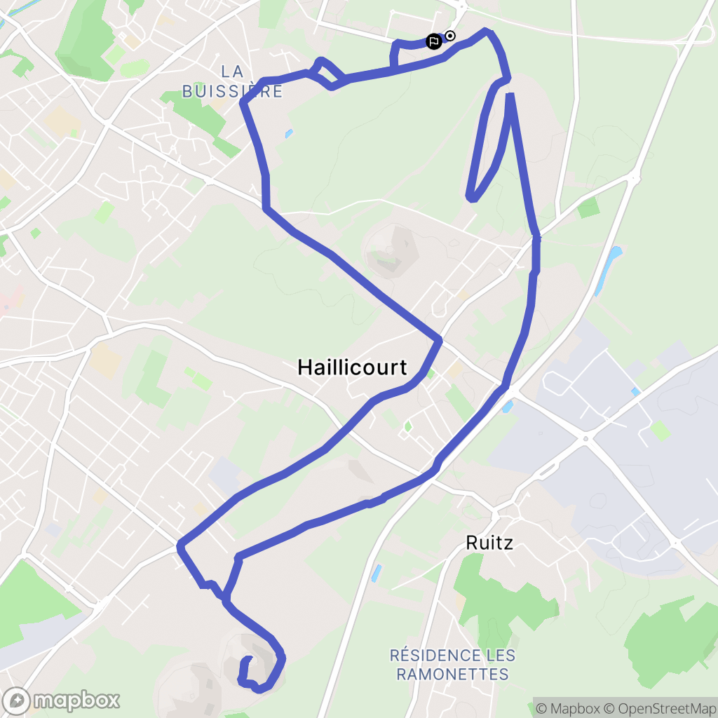 Bruay-la-Buissière : carte du parcours de randonnée - France