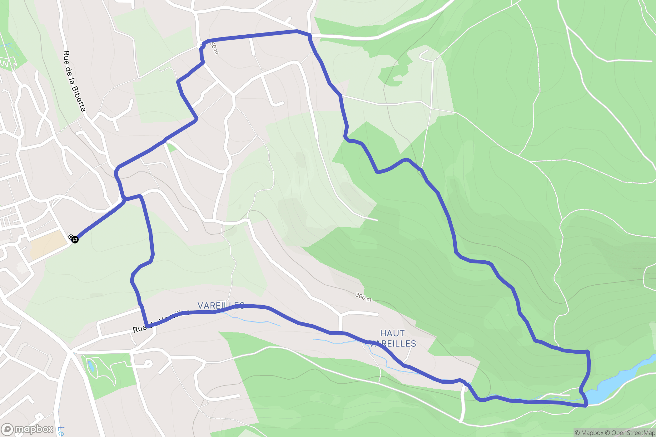 Saint-Denis-en-Bugey : carte du parcours de randonnée - France