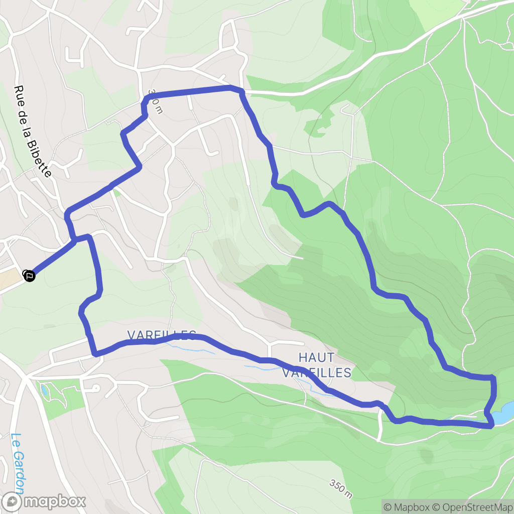 Saint-Denis-en-Bugey : carte du parcours de randonnée - France