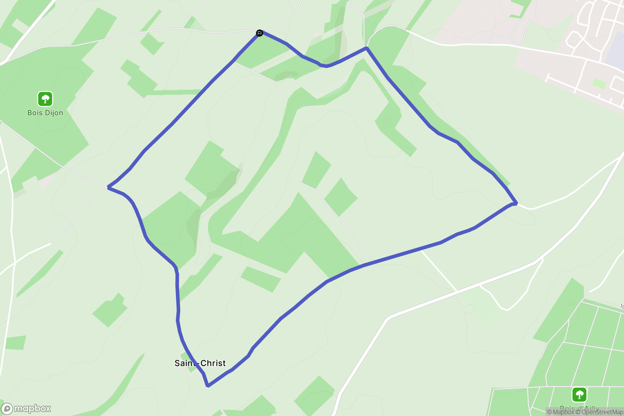 Breilly : carte du parcours de randonnée - France