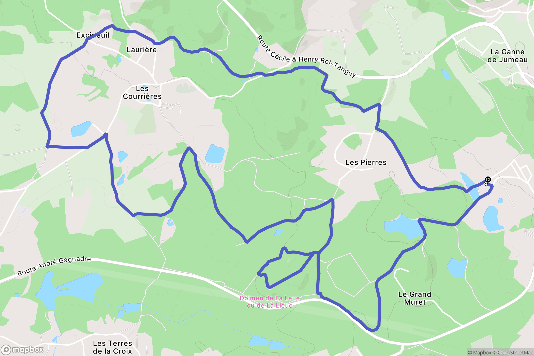 Ambazac : carte du parcours de randonnée - France