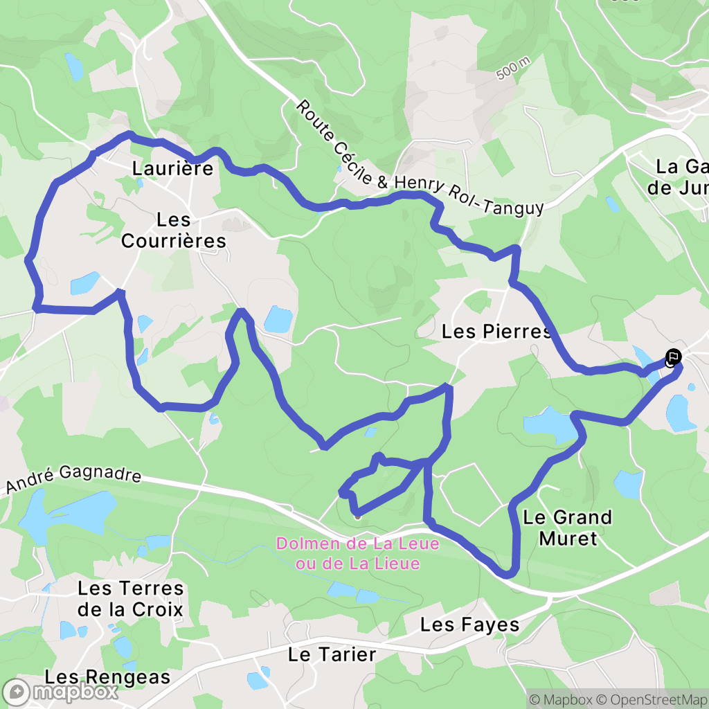 Ambazac : carte du parcours de randonnée - France