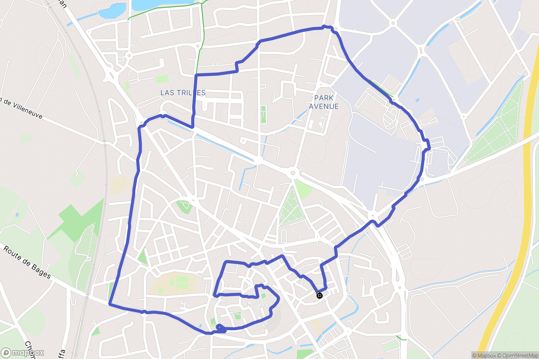 Elne : carte du parcours de randonnée - France