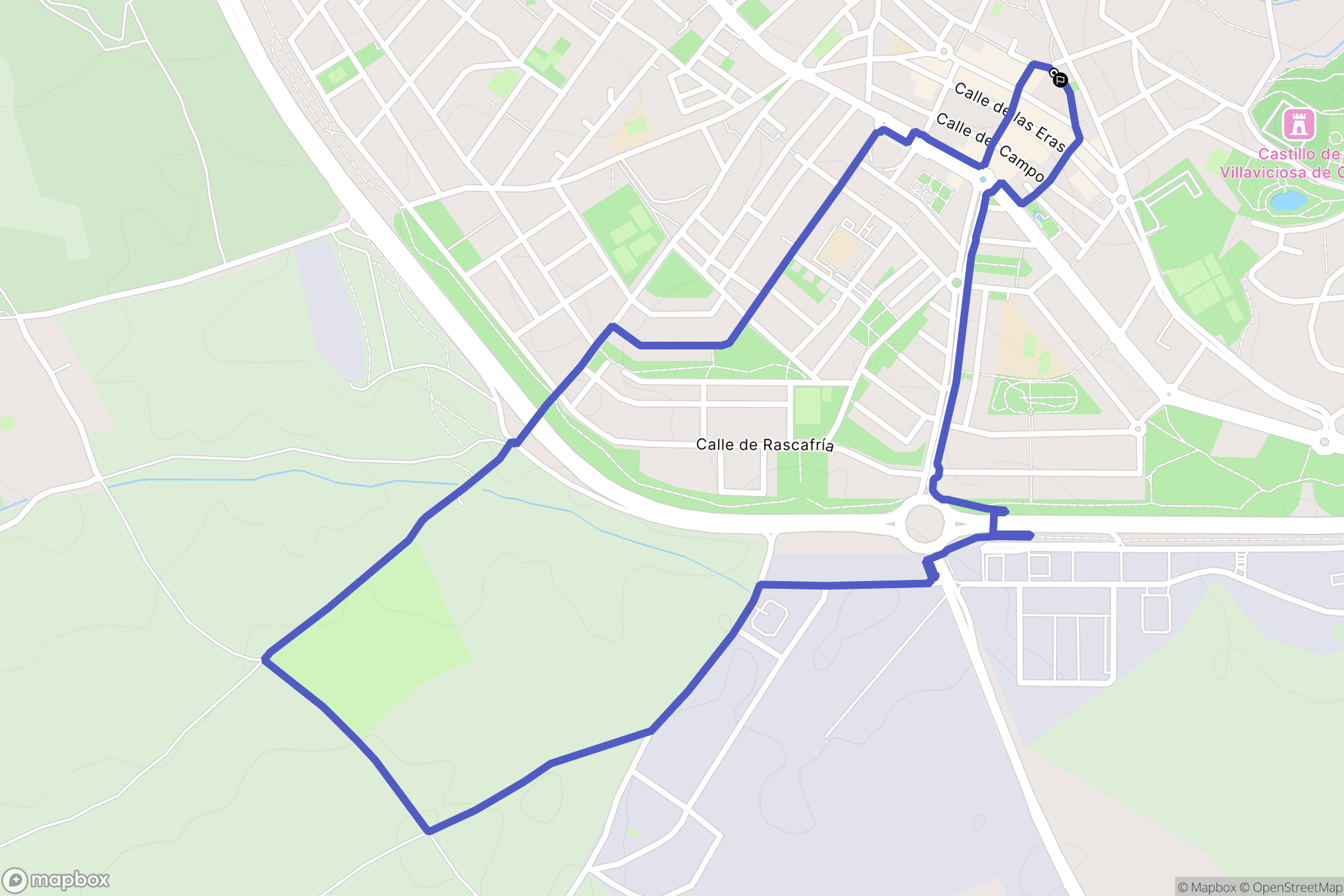 Villaviciosa de Odón : carte du parcours de randonnée - Spain