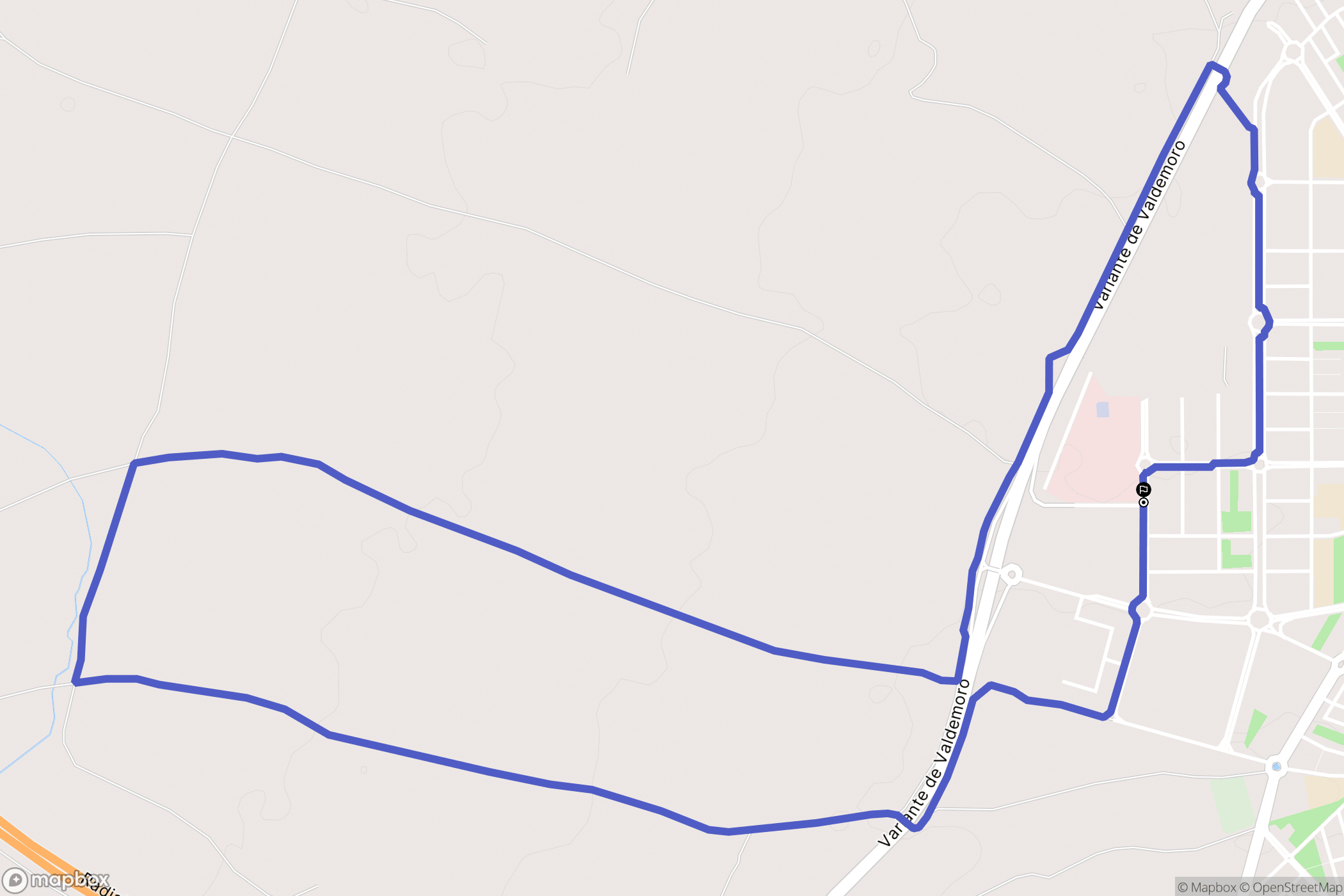 Valdemoro : carte du parcours de randonnée - Spain