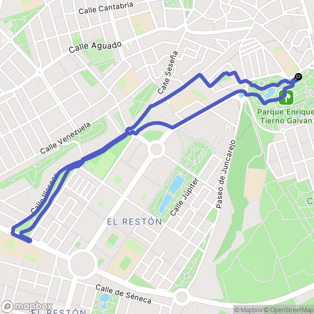 Valdemoro : carte du parcours de randonnée - Spain