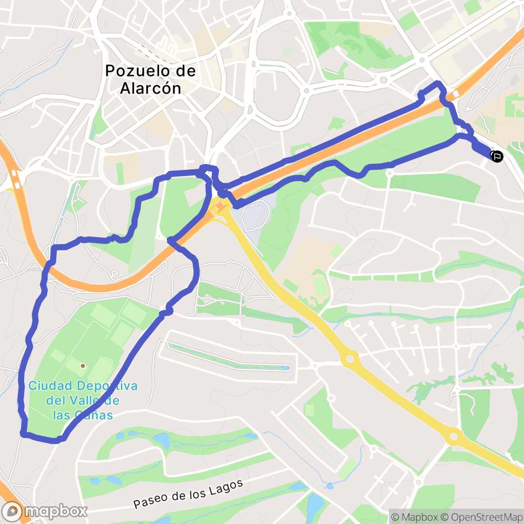 Madrid : carte du parcours de randonnée - Spain