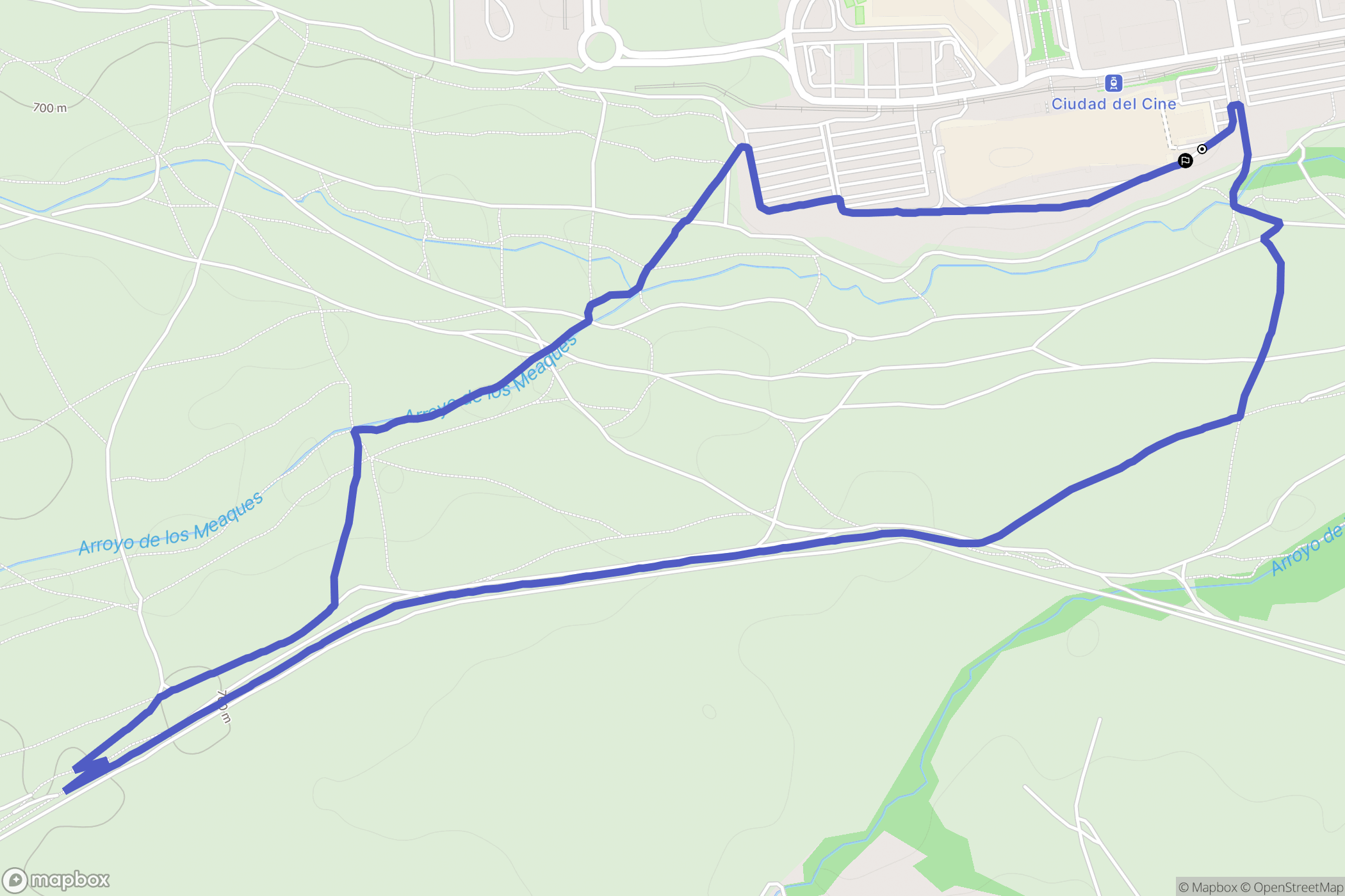 Madrid : carte du parcours de randonnée - Spain