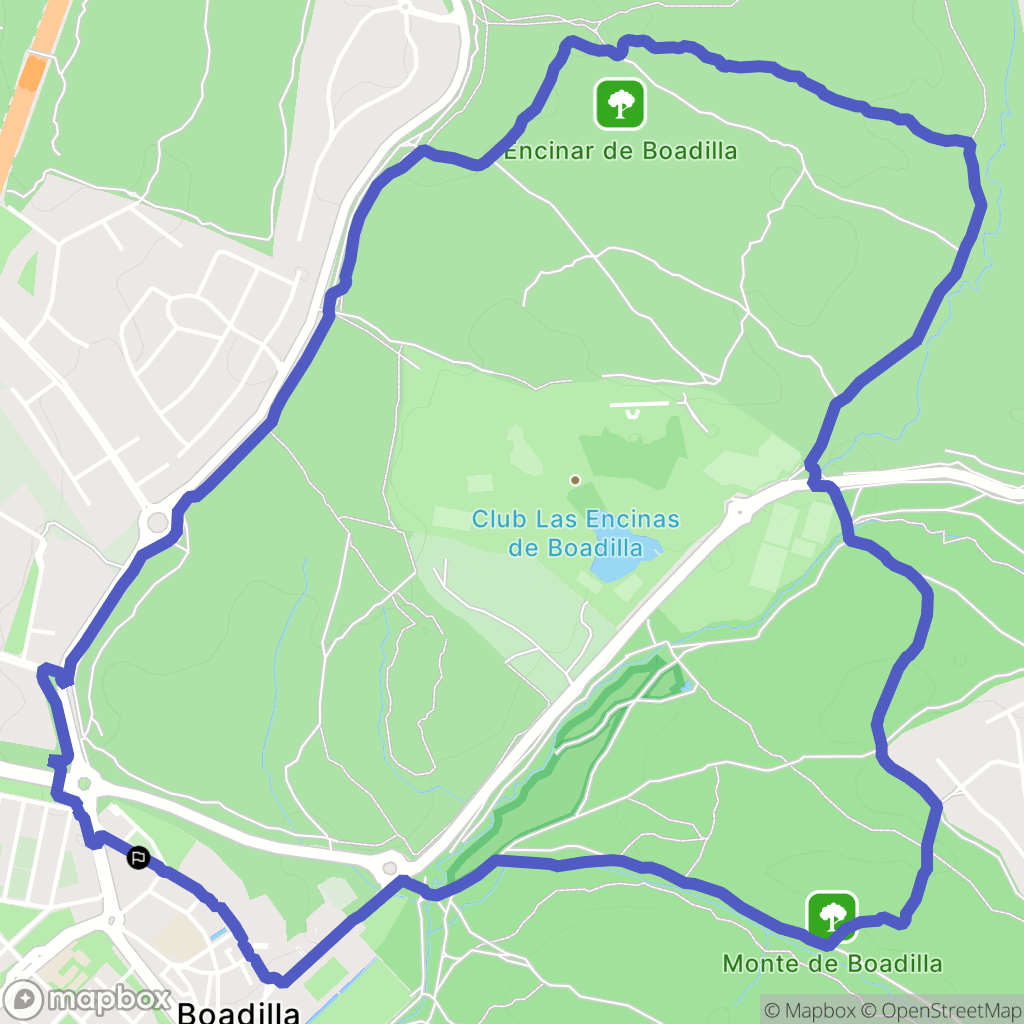 Boadilla del Monte : carte du parcours de randonnée - Spain