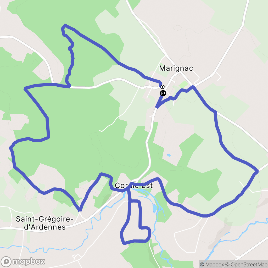 Marignac : carte du parcours de randonnée - France