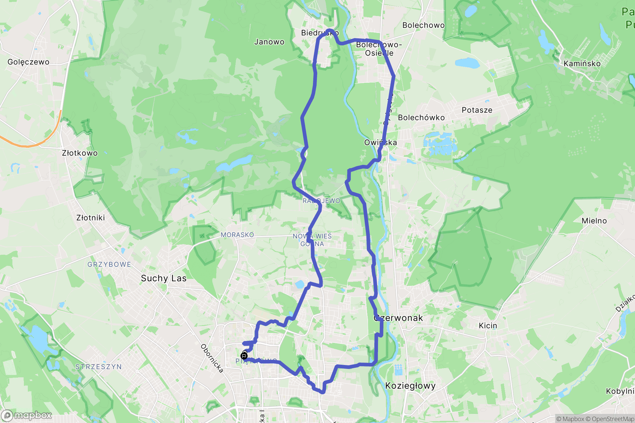 Poznań: mapa trasy - Poland