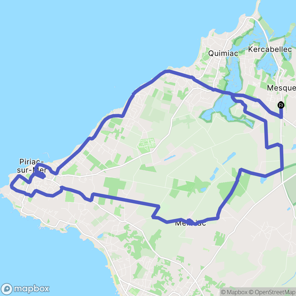 Mesquer : carte du parcours de randonnée - France