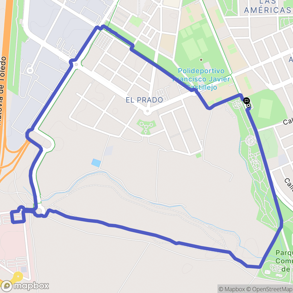 Parla : carte du parcours de randonnée - Spain