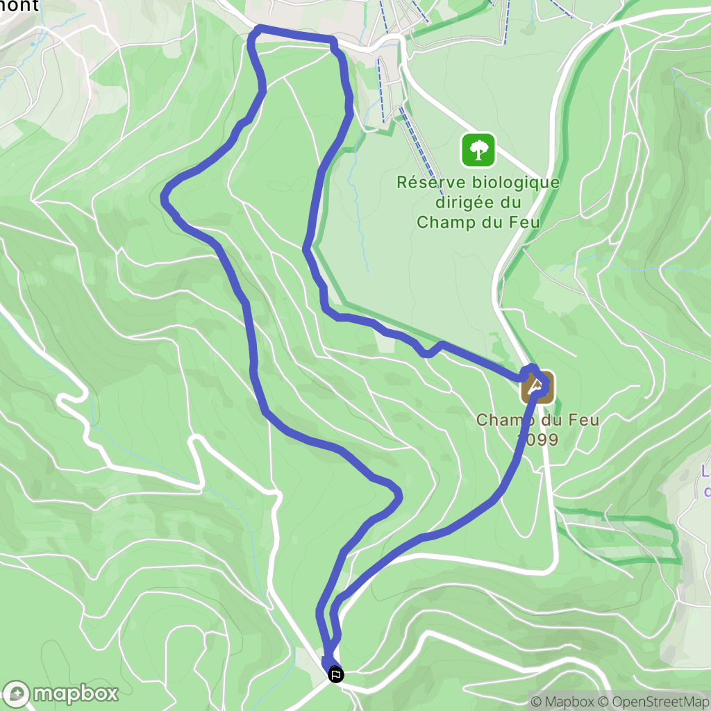 Bellefosse : carte du parcours de randonnée - France