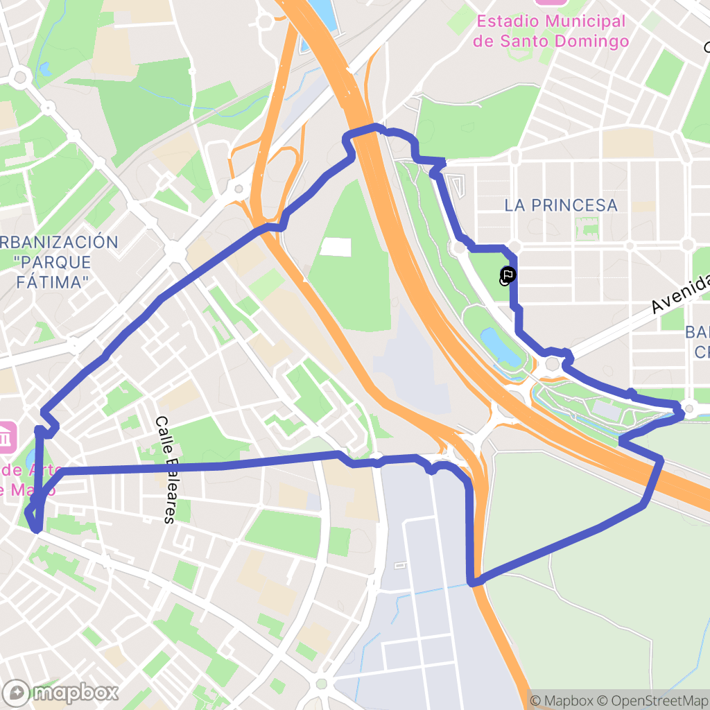 Alcorcón : carte du parcours de randonnée - Spain