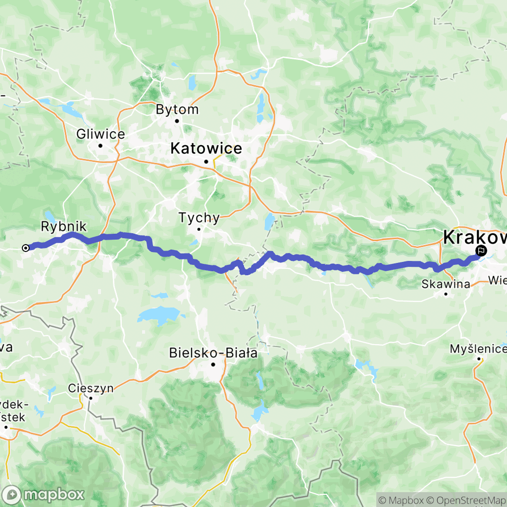 Rydułtowy: mapa trasy - Poland