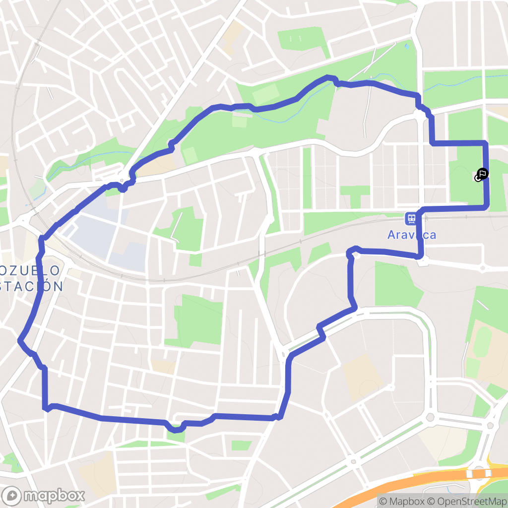 Madrid : carte du parcours de randonnée - Spain