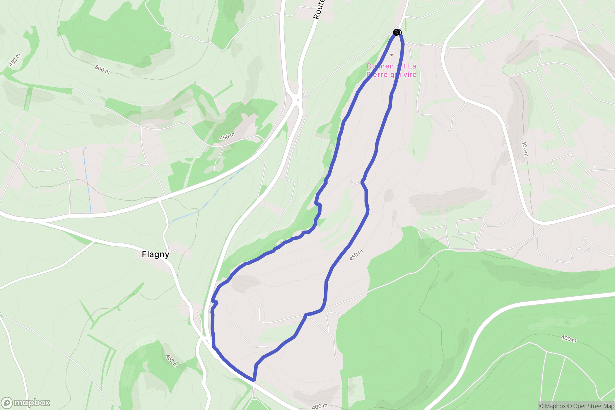 La Rochepot : carte du parcours de randonnée - France