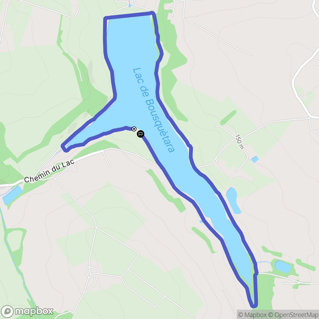 Caussens : carte du parcours de randonnée - France