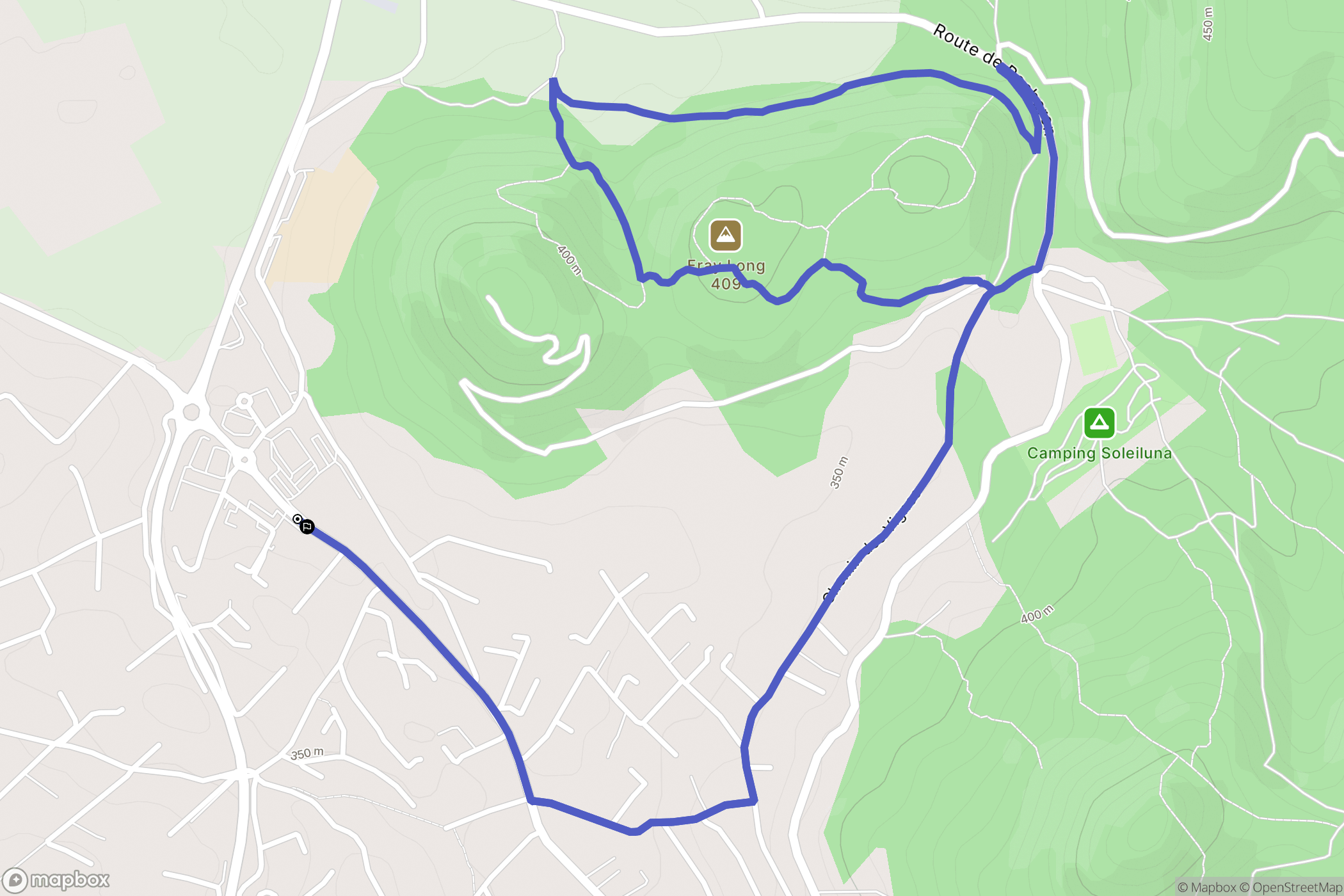 Rocbaron : carte du parcours de randonnée - France