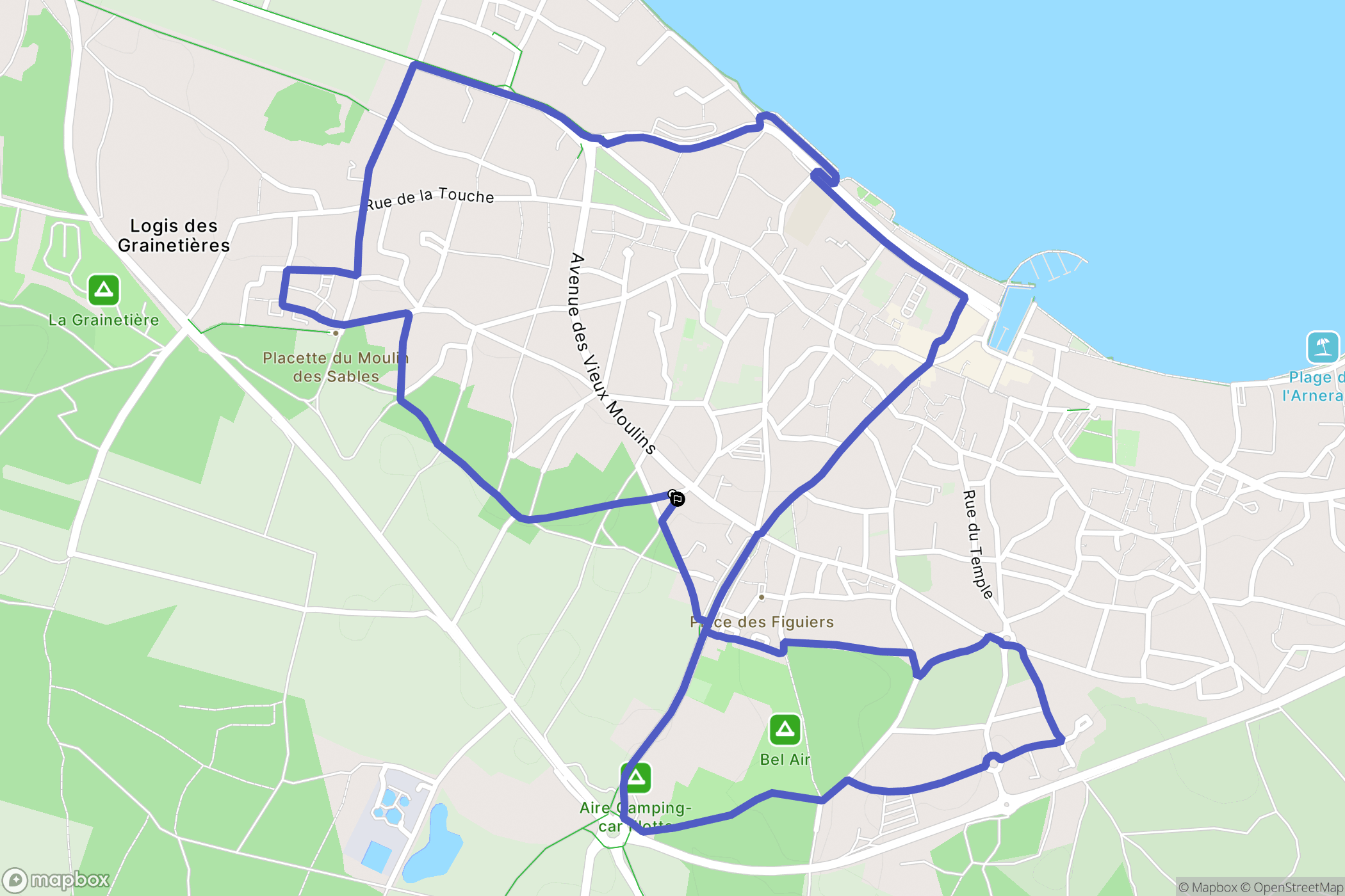 La Flotte : carte du parcours de randonnée - France