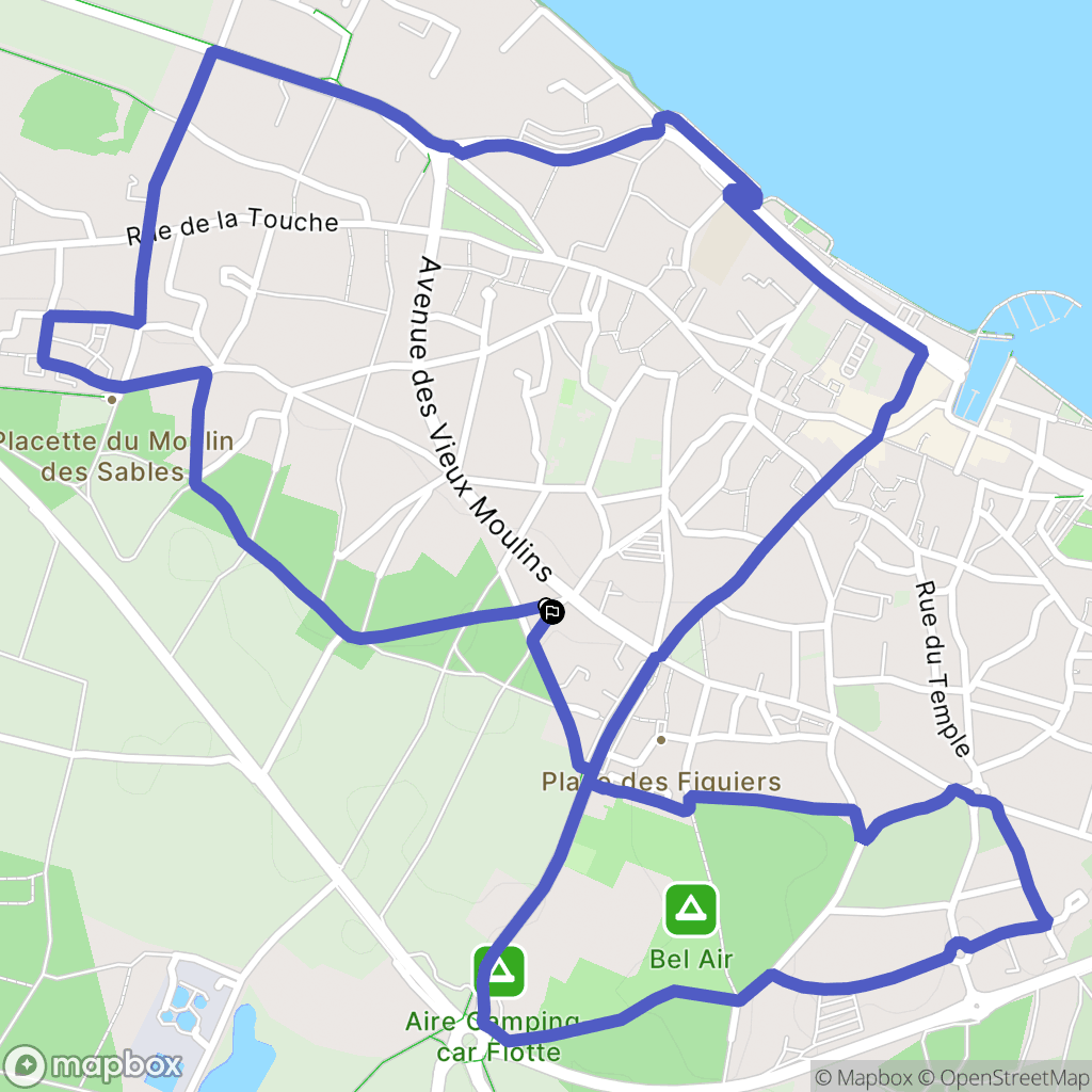 La Flotte : carte du parcours de randonnée - France