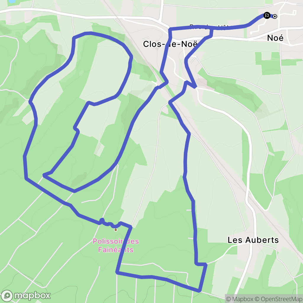 Noé : carte du parcours de randonnée - France