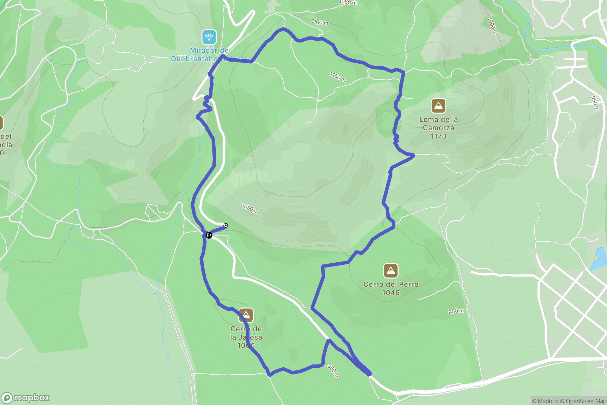 Manzanares el Real : carte du parcours de randonnée - Spain