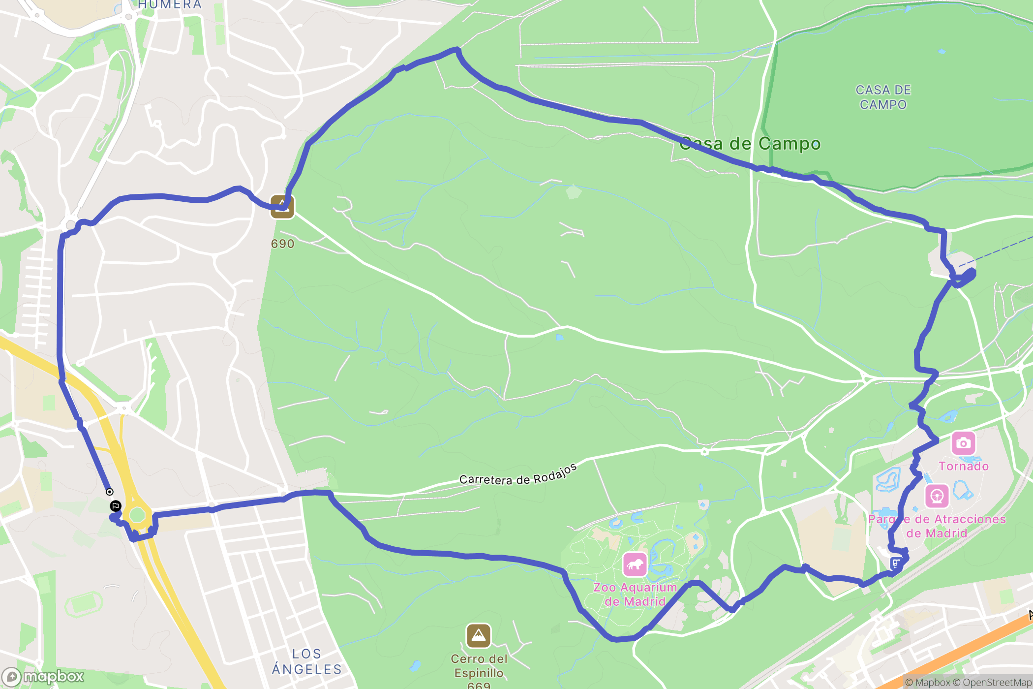 Pozuelo de Alarcón : carte du parcours de randonnée - Spain