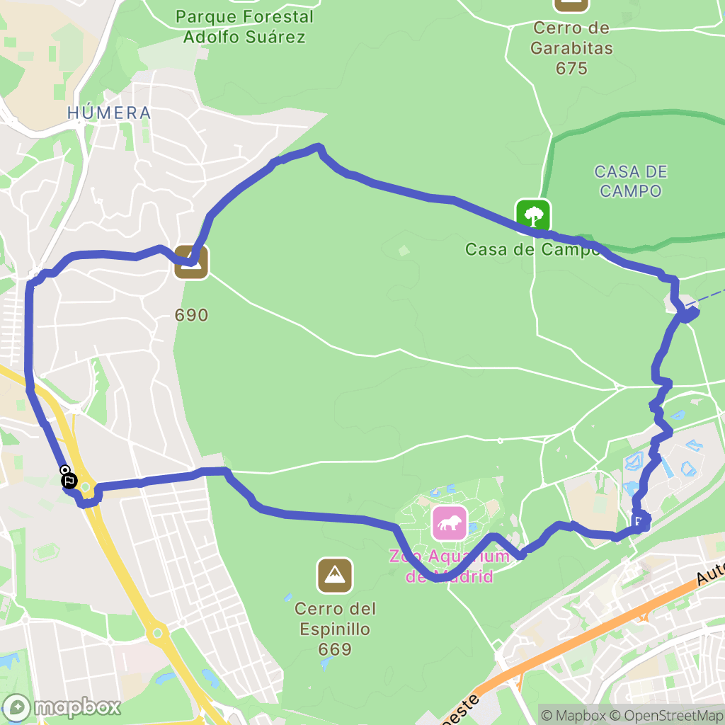 Pozuelo de Alarcón : carte du parcours de randonnée - Spain