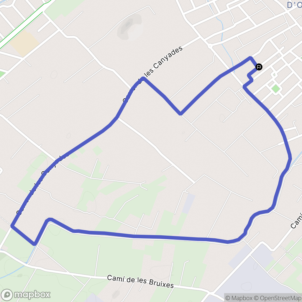 Oliva : carte du parcours de randonnée - Spain