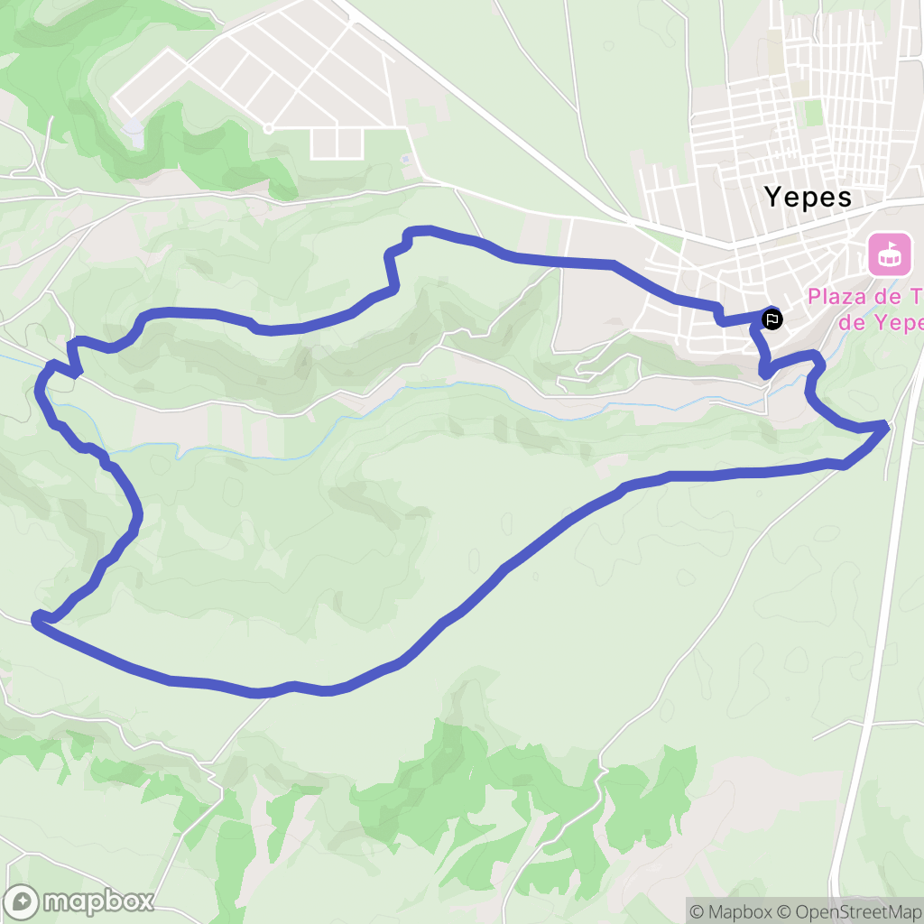 Yepes : carte du parcours de randonnée - Spain