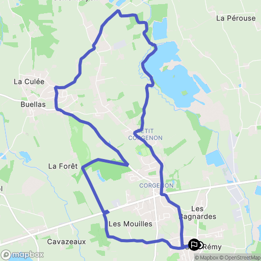 Saint-Rémy : carte du parcours de randonnée - France