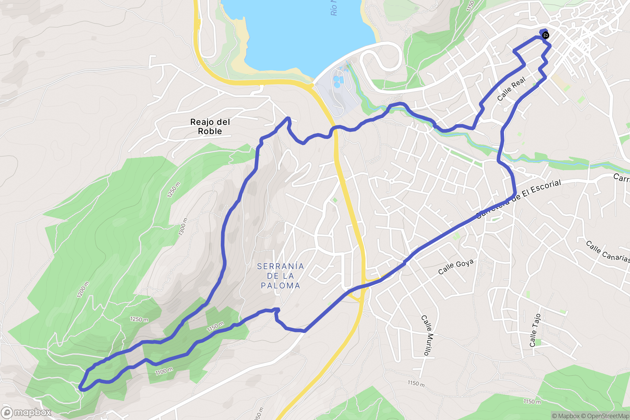 Becerril de la Sierra : carte du parcours de randonnée - Spain