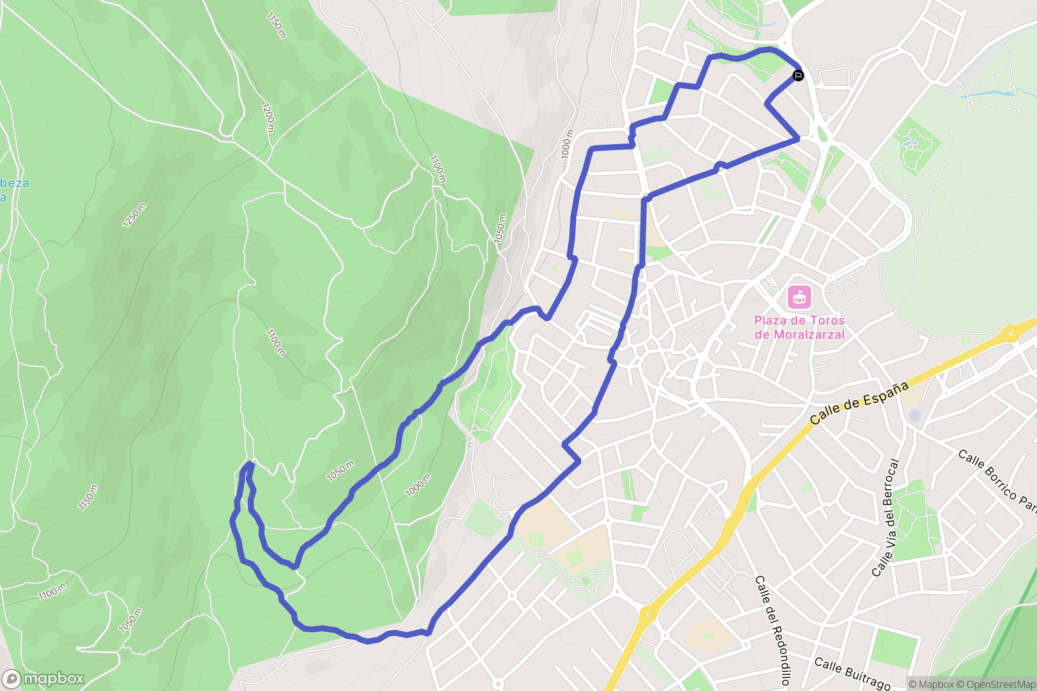 Moralzarzal : carte du parcours de randonnée - Spain