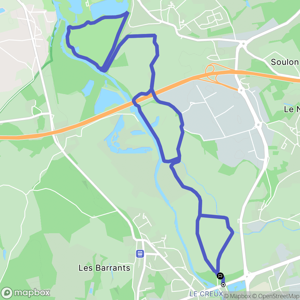 Thiers : carte du parcours de randonnée - France