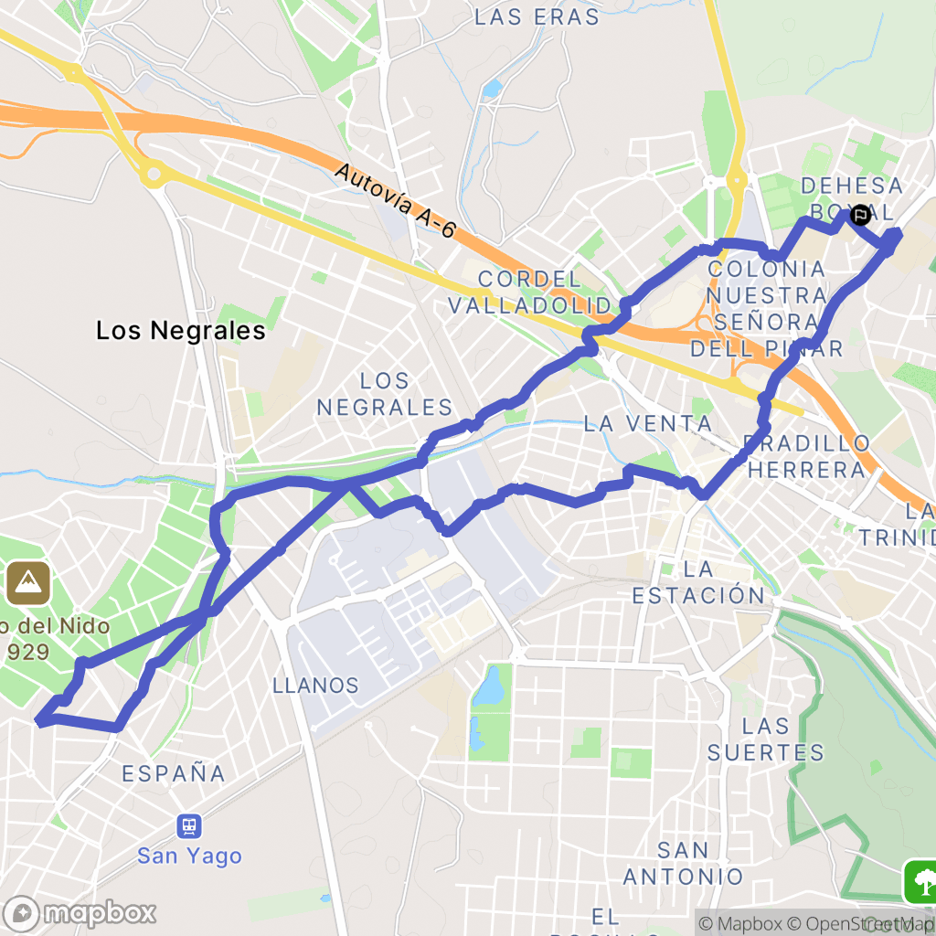 Collado Villalba : carte du parcours de randonnée - Spain