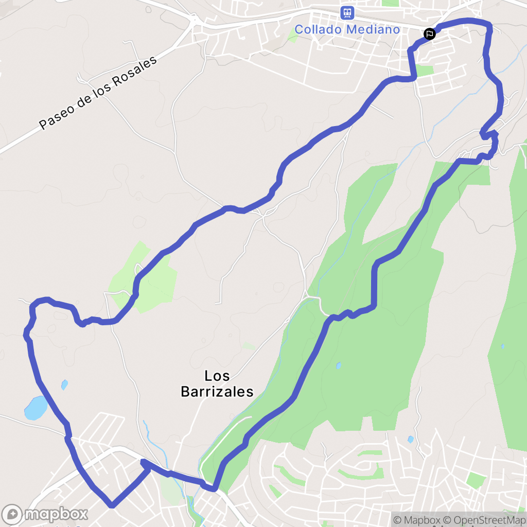 Collado Mediano : carte du parcours de randonnée - Spain