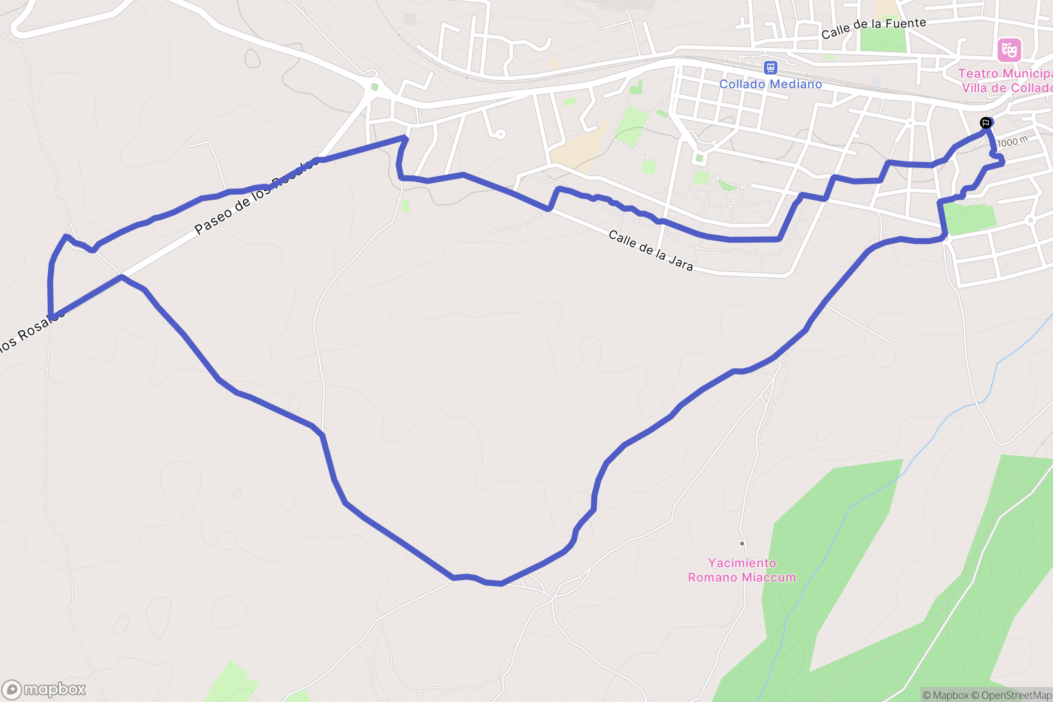 Collado Mediano : carte du parcours de randonnée - Spain