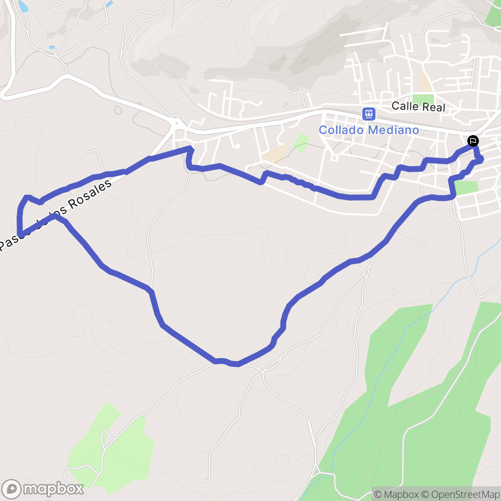 Collado Mediano : carte du parcours de randonnée - Spain