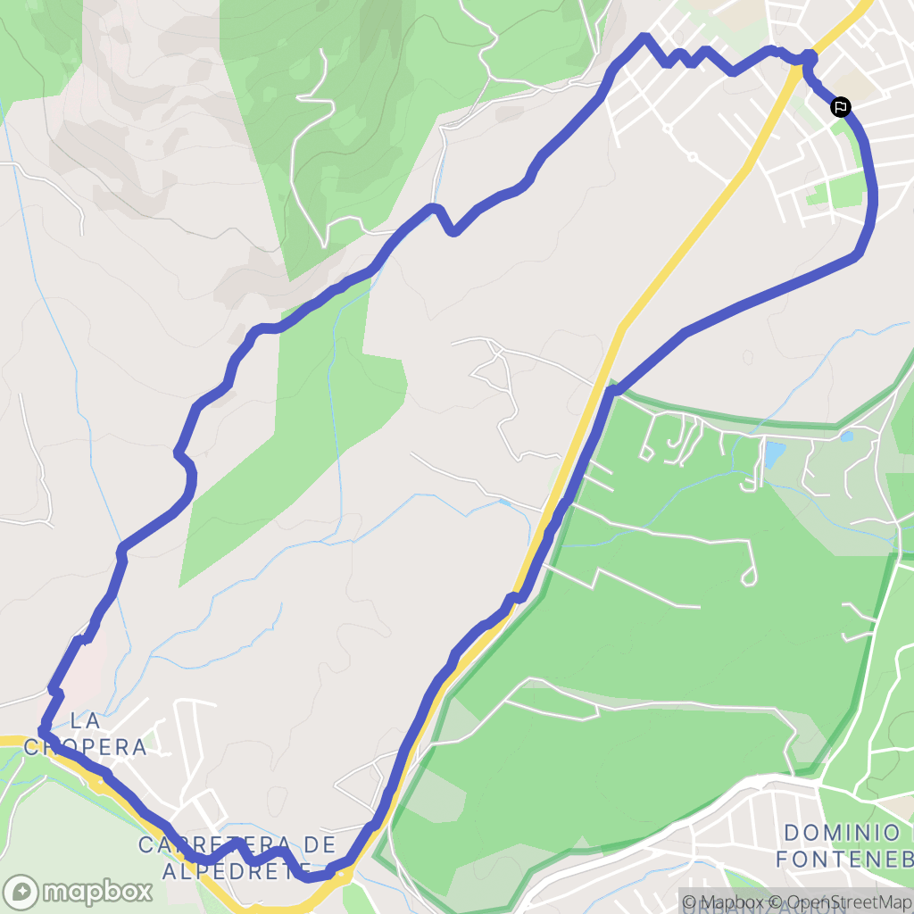 Moralzarzal : carte du parcours de randonnée - Spain