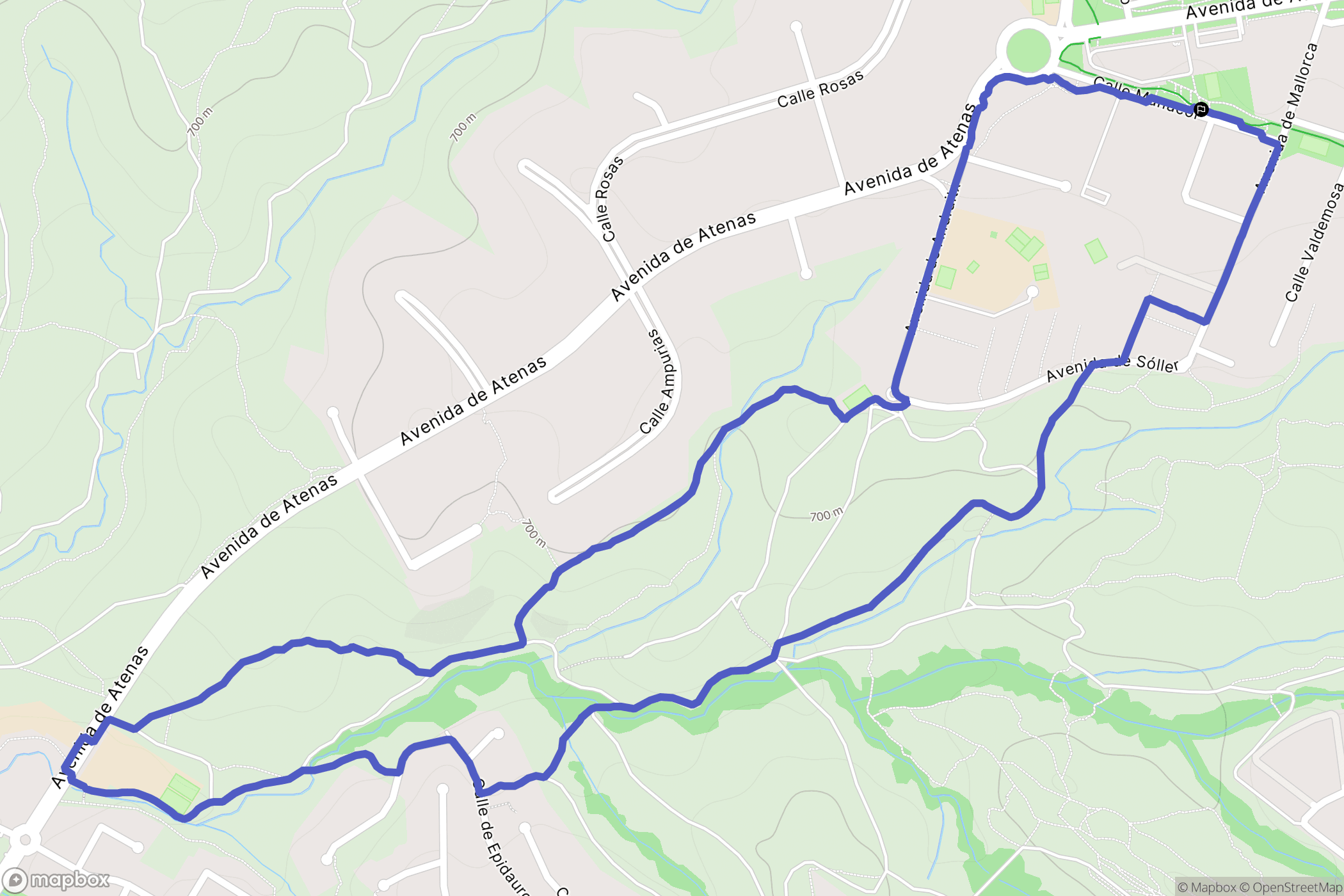 Las Rozas de Madrid : carte du parcours de randonnée - Spain
