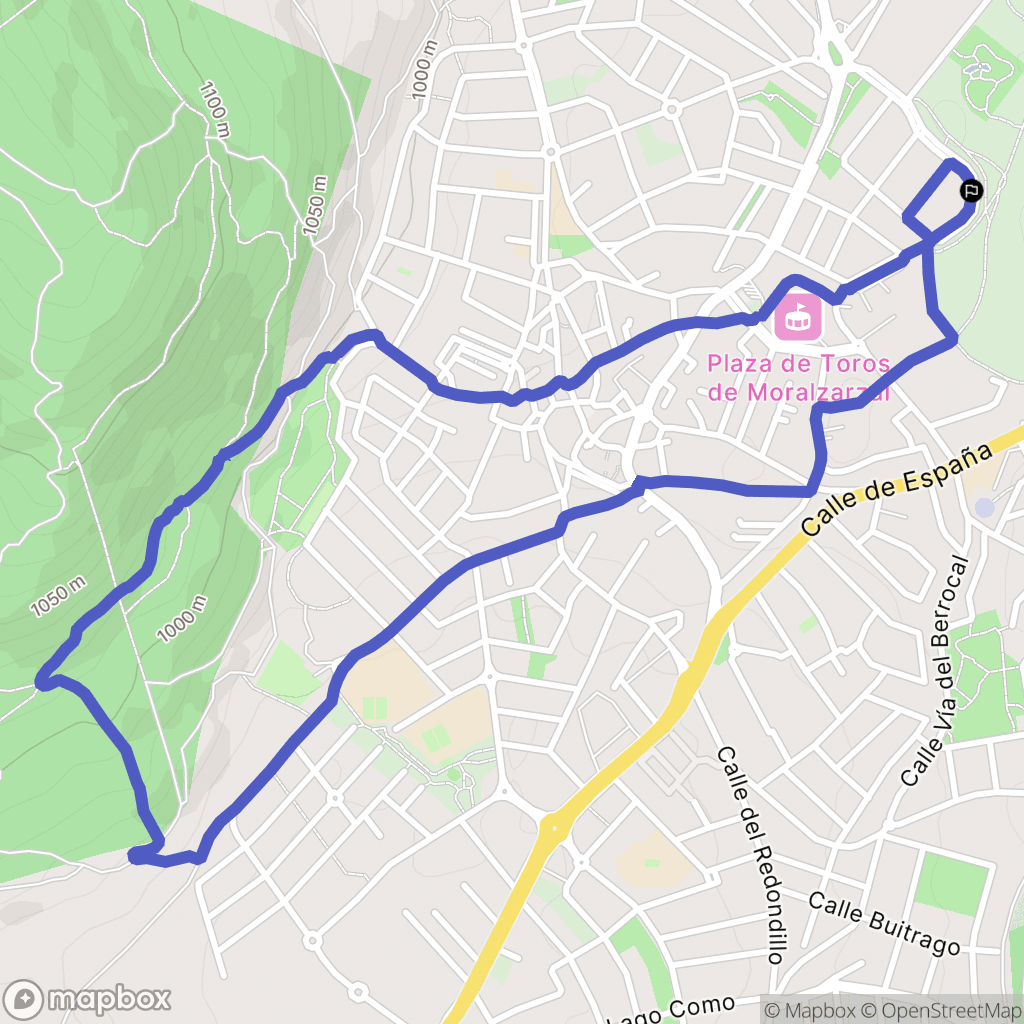 Moralzarzal : carte du parcours de randonnée - Spain