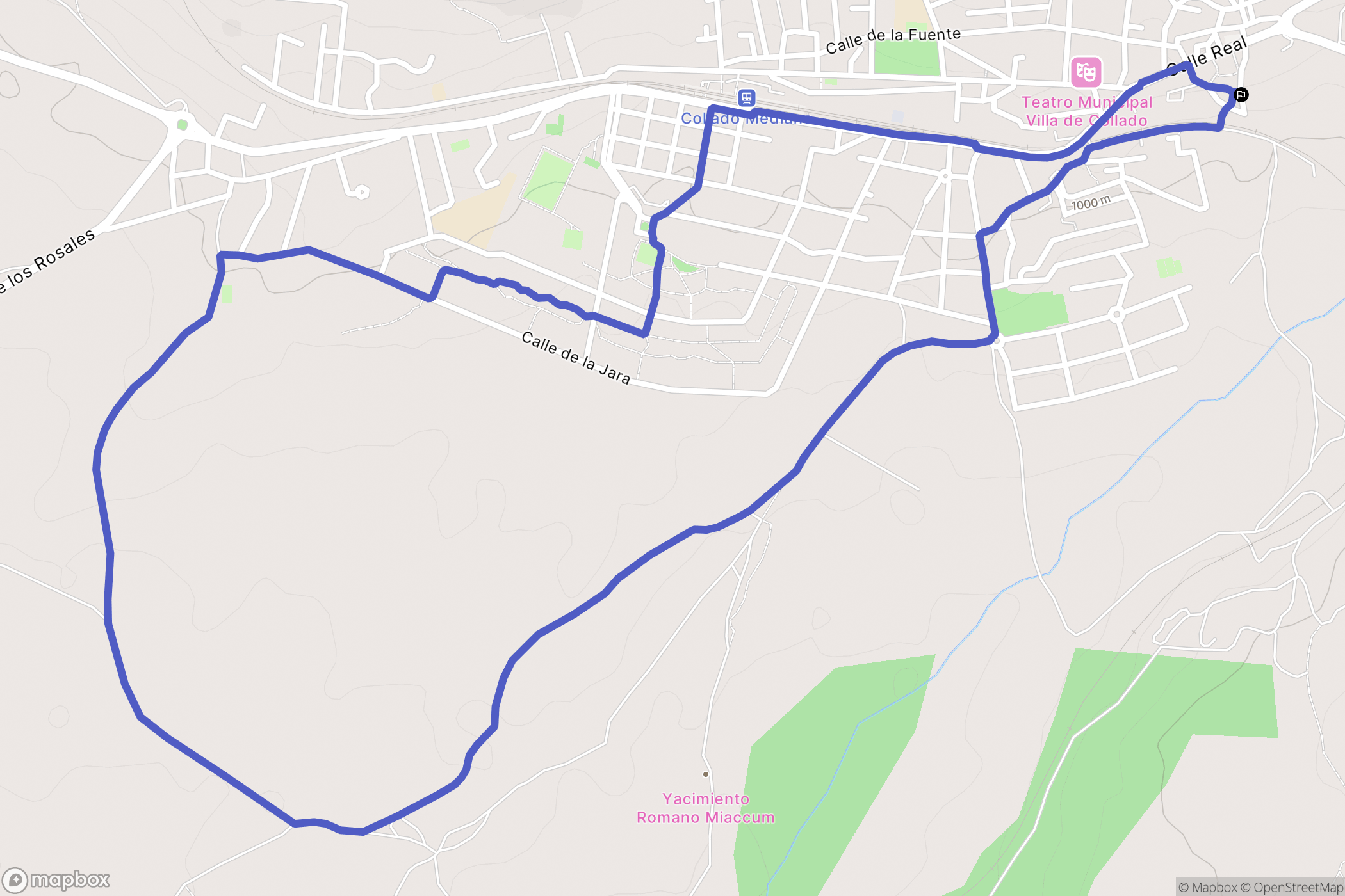 Collado Mediano : carte du parcours de randonnée - Spain