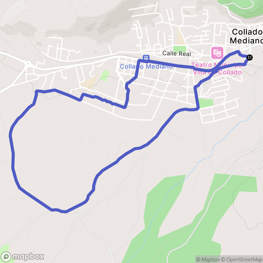 Collado Mediano : carte du parcours de randonnée - Spain