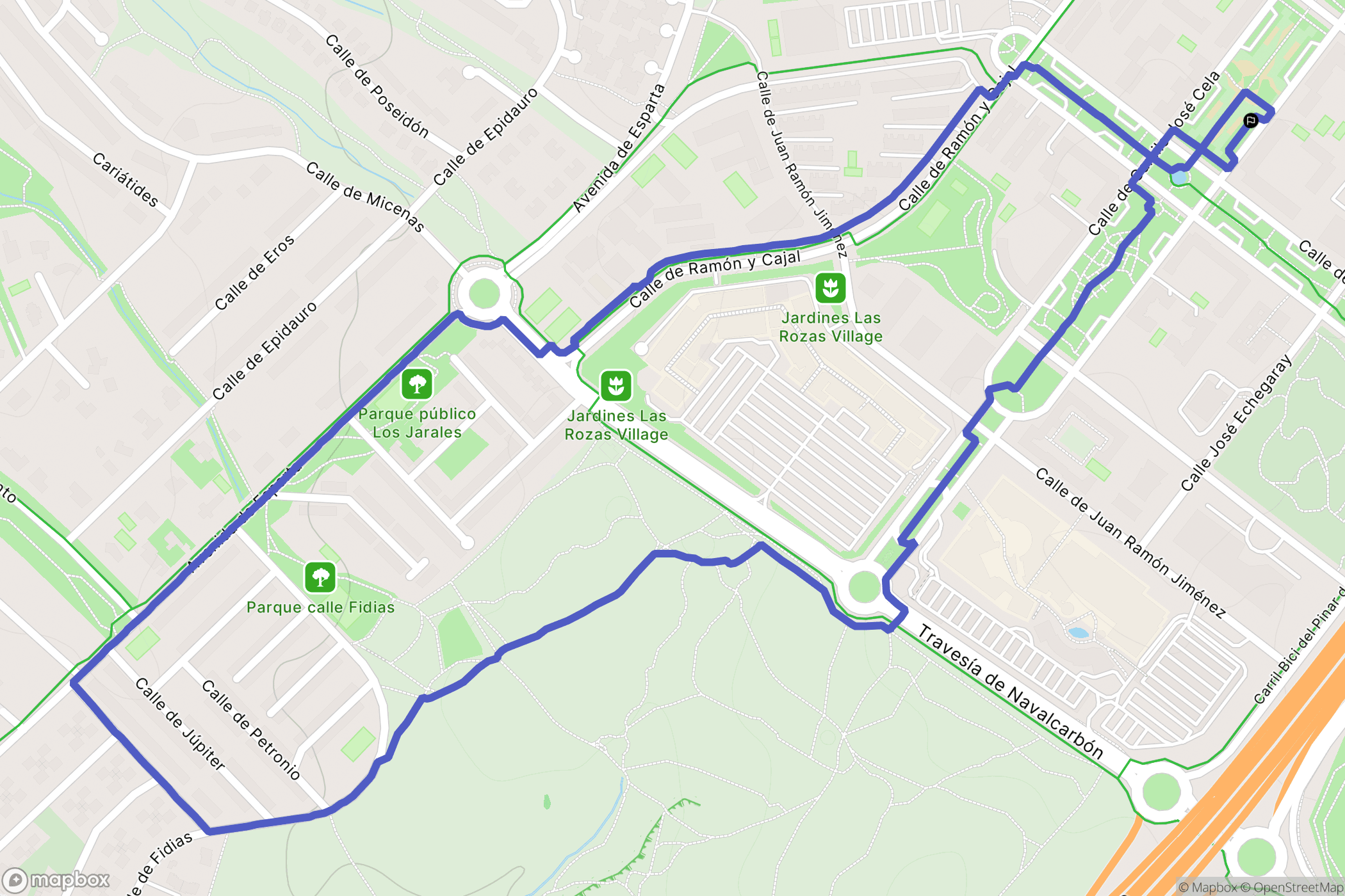 Las Rozas de Madrid : carte du parcours de randonnée - Spain