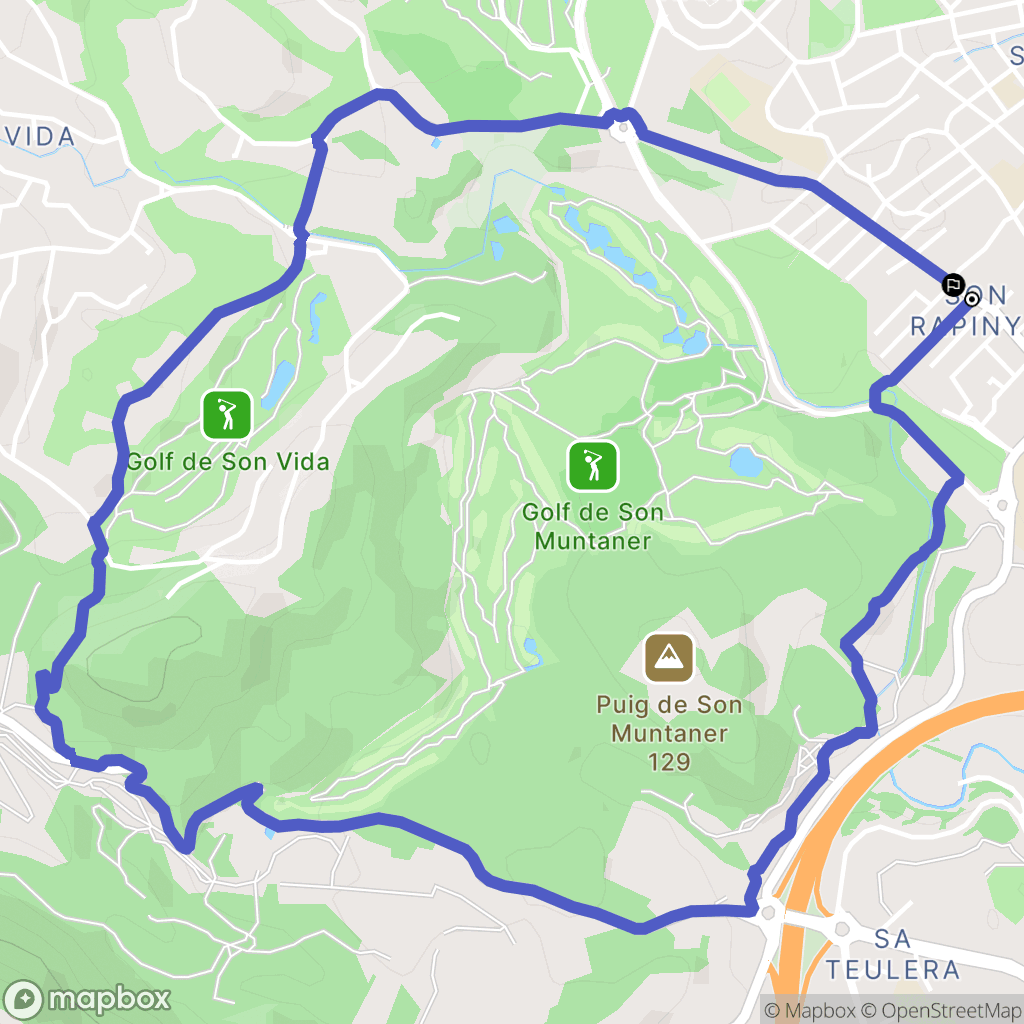 Sa Vileta-Son Rapinya : carte du parcours de randonnée - Spain