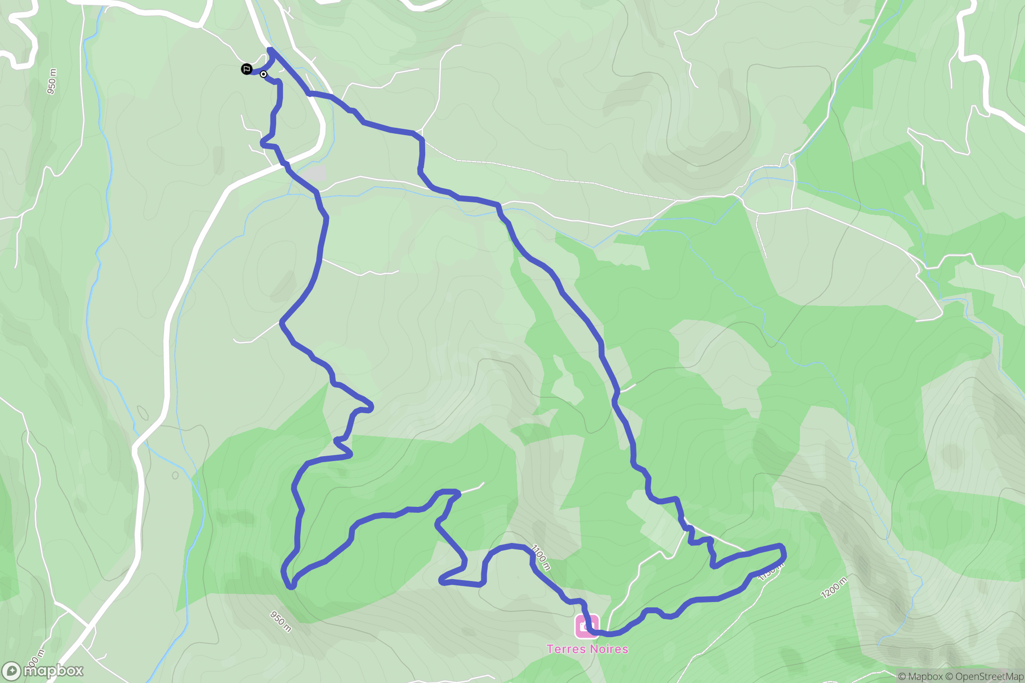 Tartonne : carte du parcours de randonnée - France
