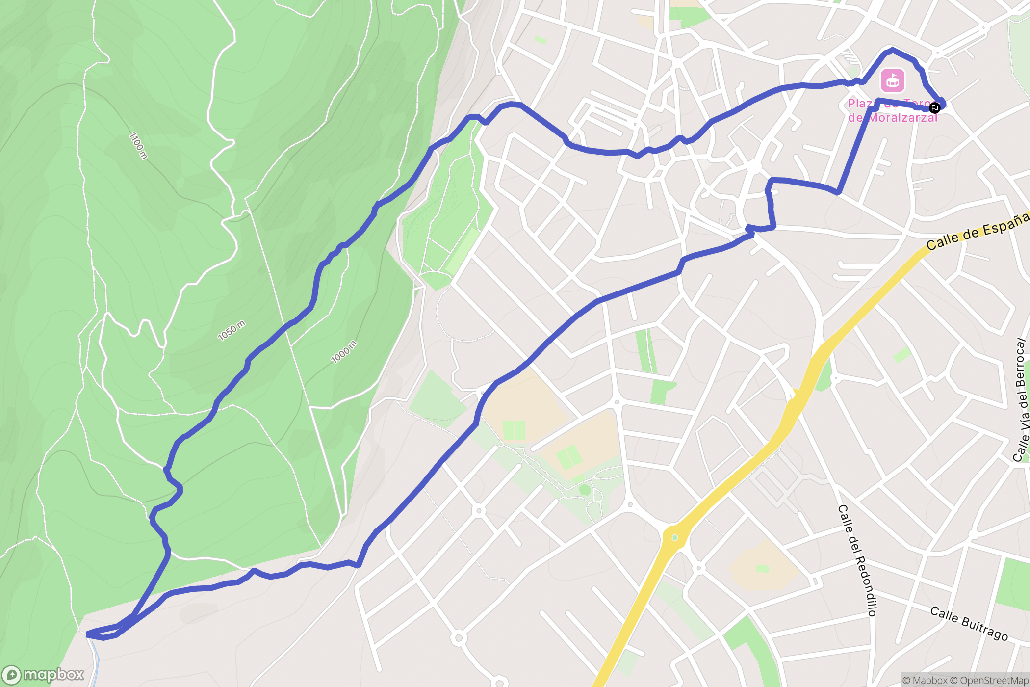 Moralzarzal : carte du parcours de randonnée - Spain