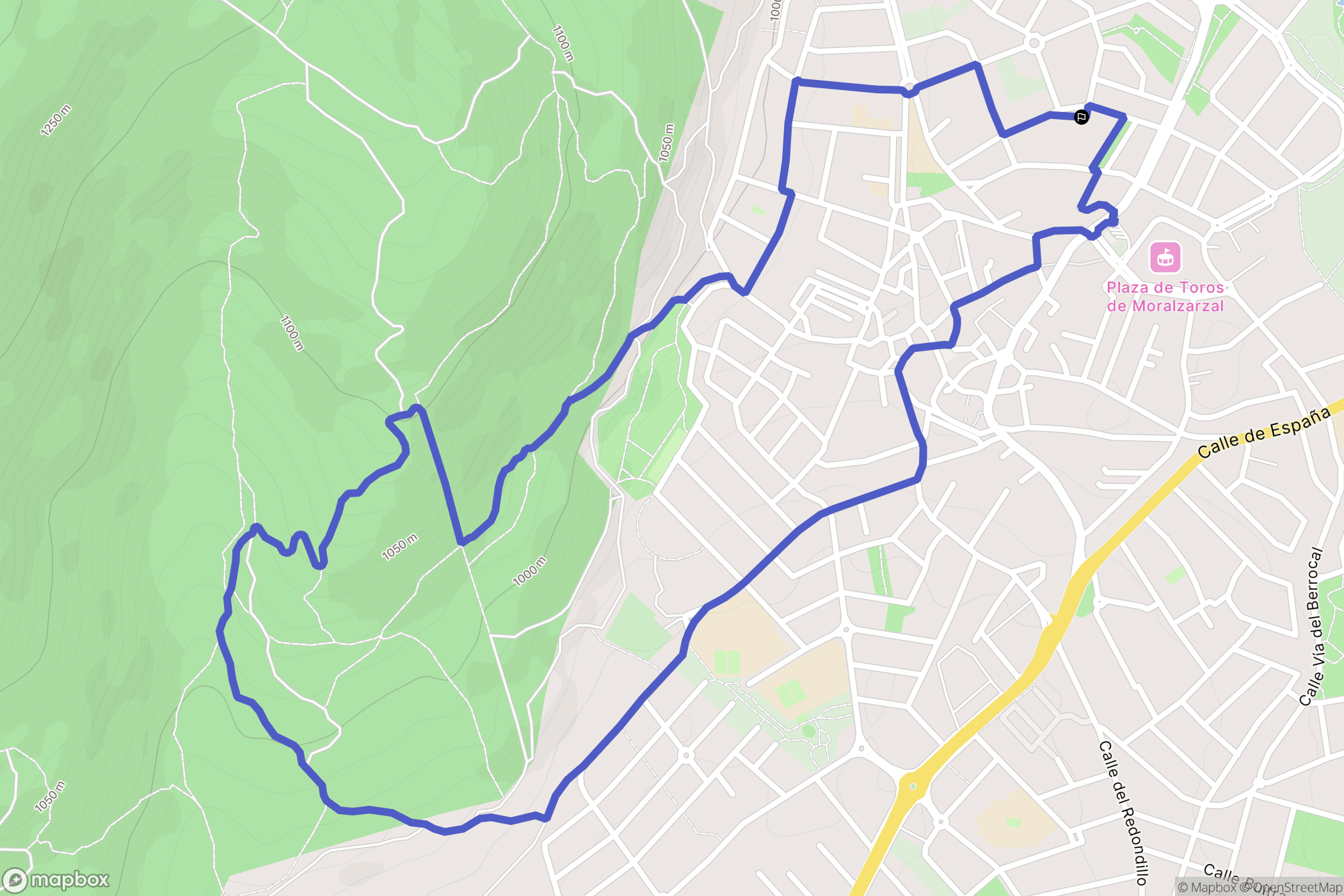 Moralzarzal : carte du parcours de randonnée - Spain